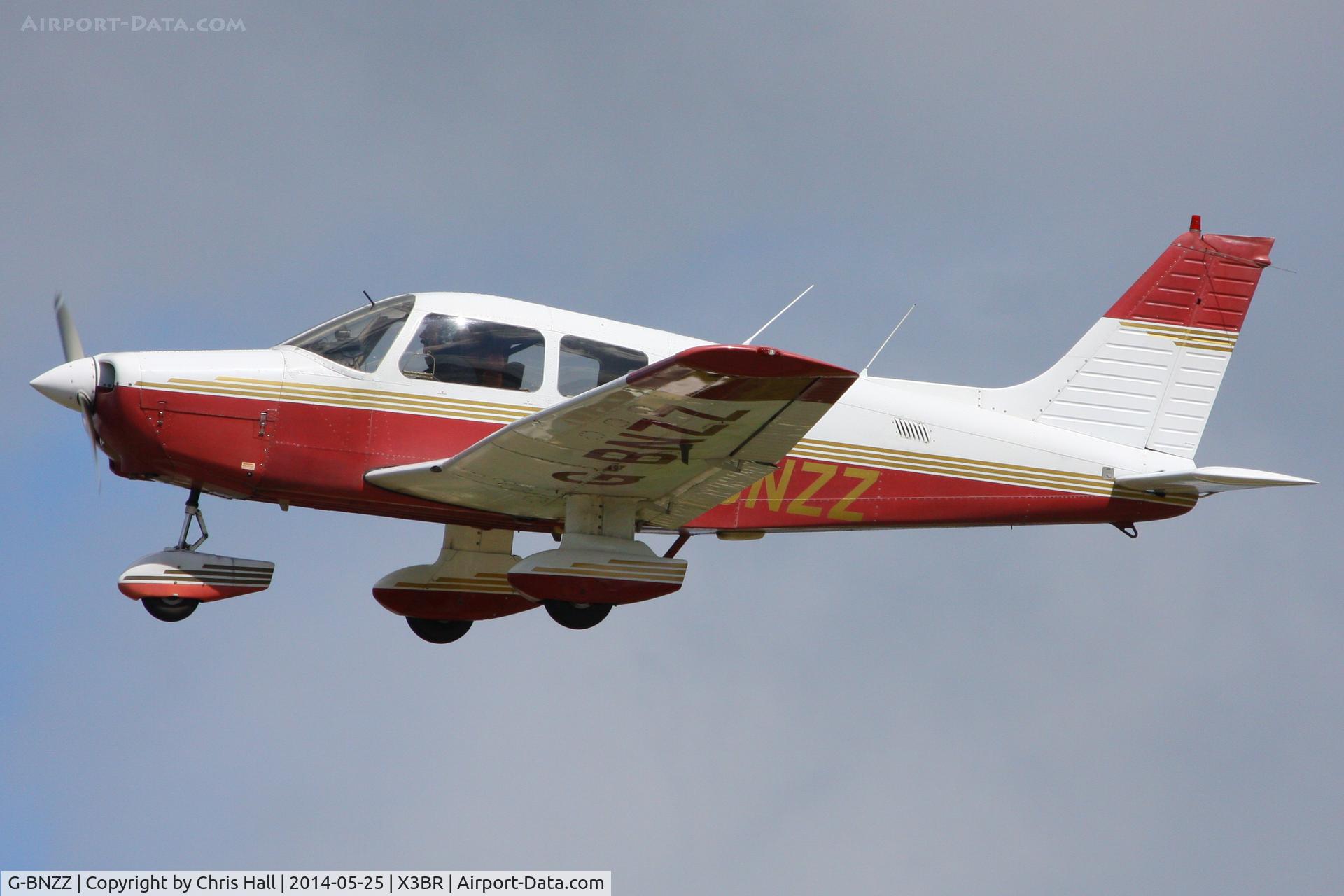 G-BNZZ, 1982 Piper PA-28-161 Cherokee Warrior II C/N 28-8216184, visitor at the Cold War Jets Open Day 2014