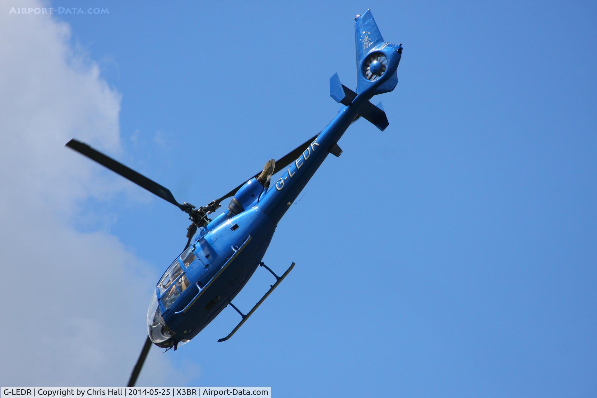 G-LEDR, 1973 Westland SA-341C Gazelle HT2 C/N 1081, visitor at the Cold War Jets Open Day 2014
