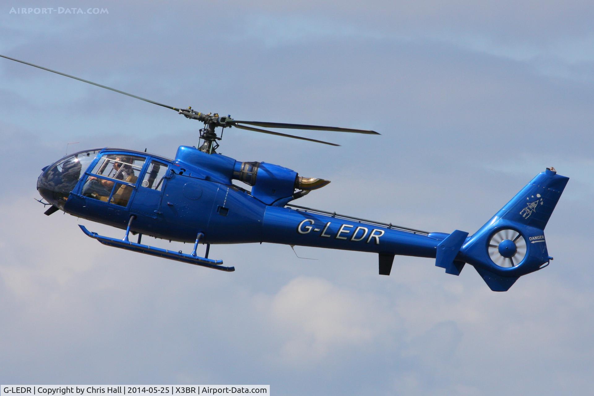 G-LEDR, 1973 Westland SA-341C Gazelle HT2 C/N 1081, visitor at the Cold War Jets Open Day 2014