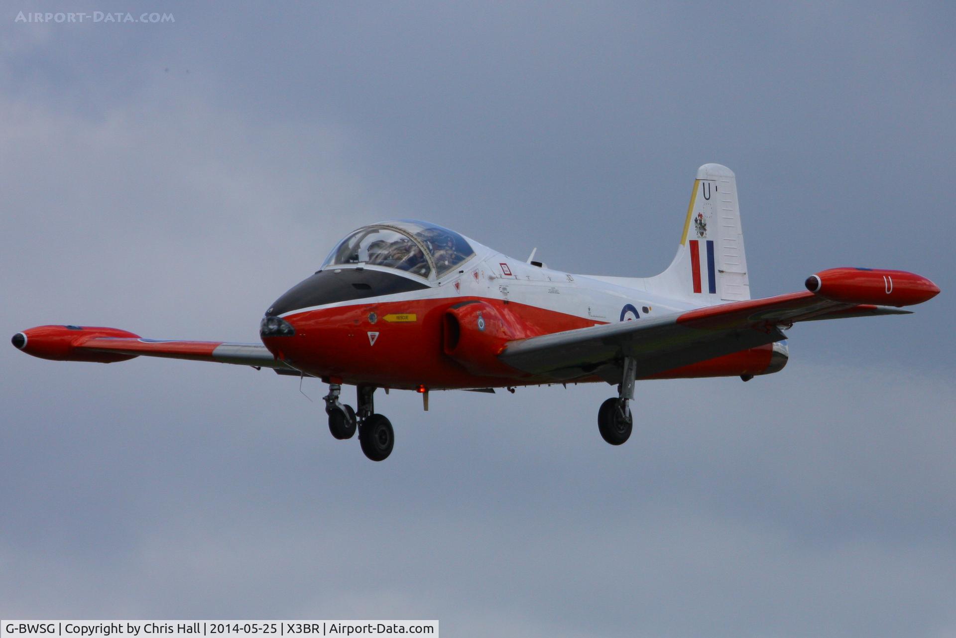 G-BWSG, 1970 BAC 84 Jet Provost T.5 C/N EEP/JP/988, visitor at the Cold War Jets Open Day 2014