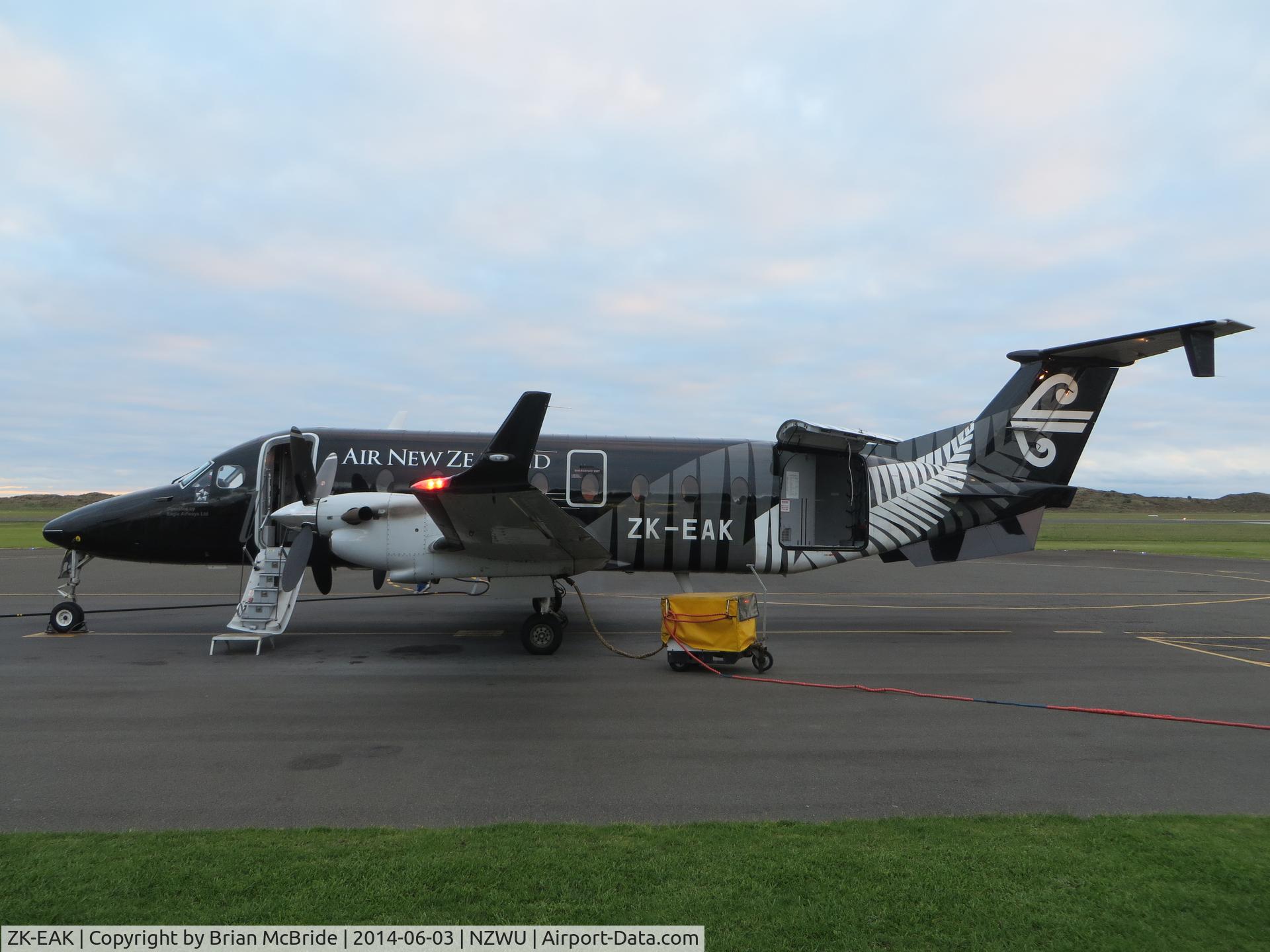 ZK-EAK, 2001 Raytheon 1900D C/N UE-434, Air New Zealand (Eagle Airways). Raytheon 1900D. ZK-EAK cn UE-434. Wanganui (WAG NZWU). Image © Brian McBride. 03 June 2014