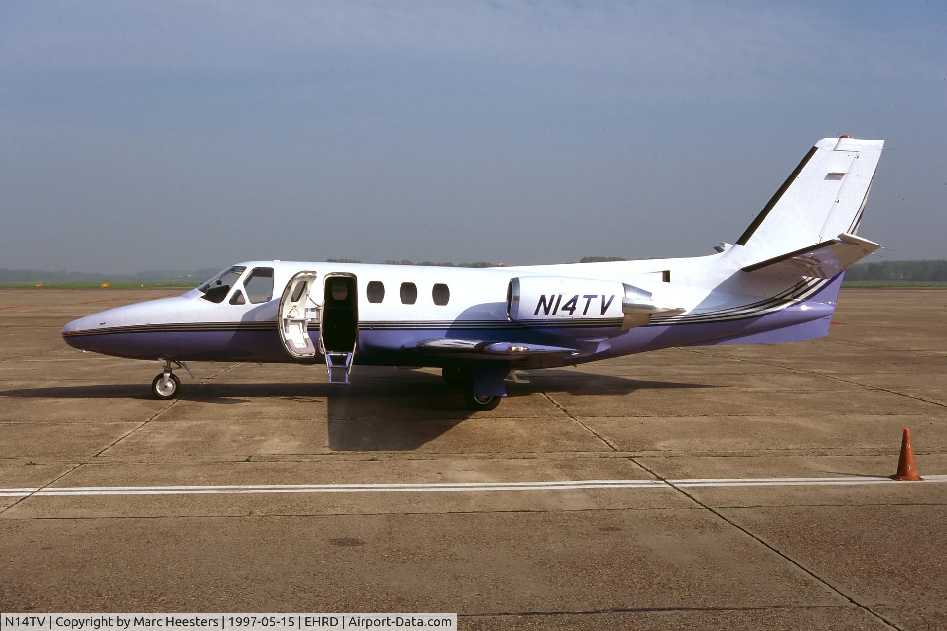 N14TV, 1996 Cessna 525 CitationJet CJ1 C/N 525-0126, On the platform of Rotterdam. The date may be a few days off...