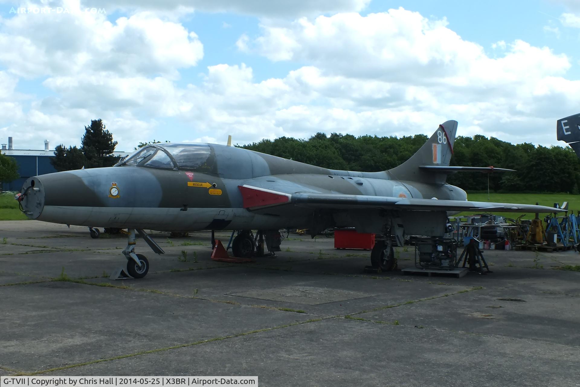 G-TVII, 1958 Hawker Hunter T.7 C/N 41H-693834, at the Cold War Jets Open Day 2014