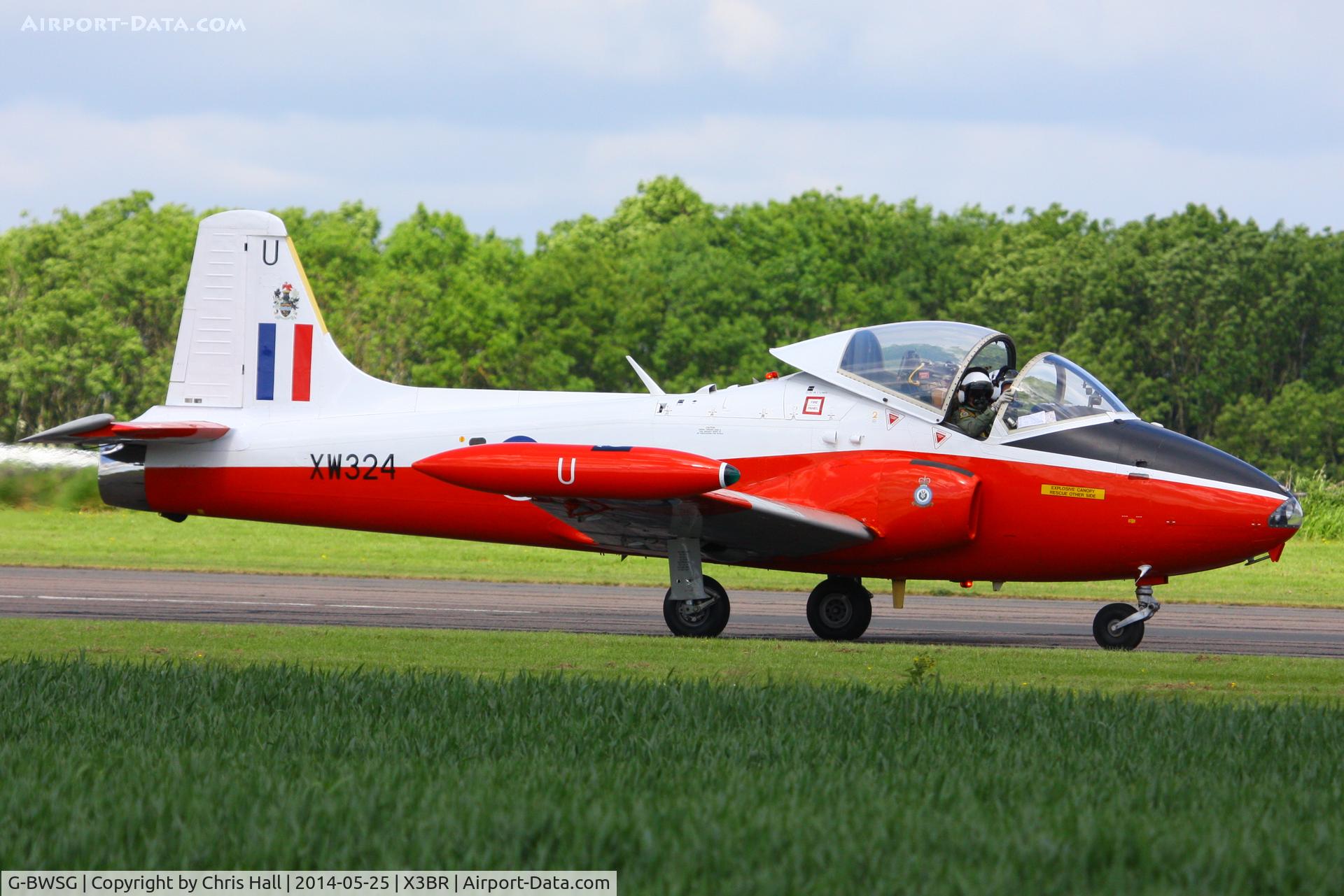 G-BWSG, 1970 BAC 84 Jet Provost T.5 C/N EEP/JP/988, visitor at the Cold War Jets Open Day 2014