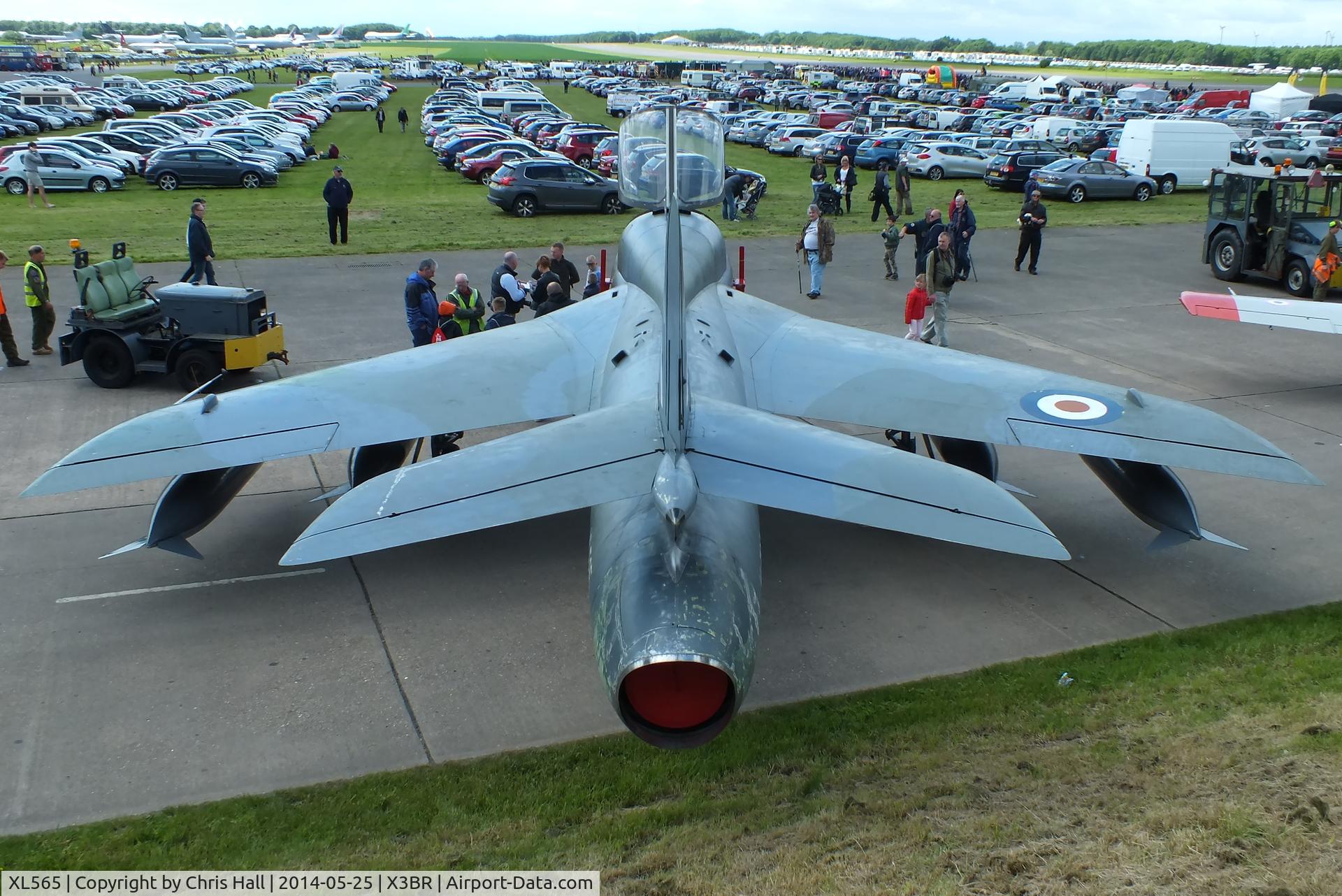 XL565, 1958 Hawker Hunter T.7 C/N 41H/693716, at the Cold War Jets Open Day 2014