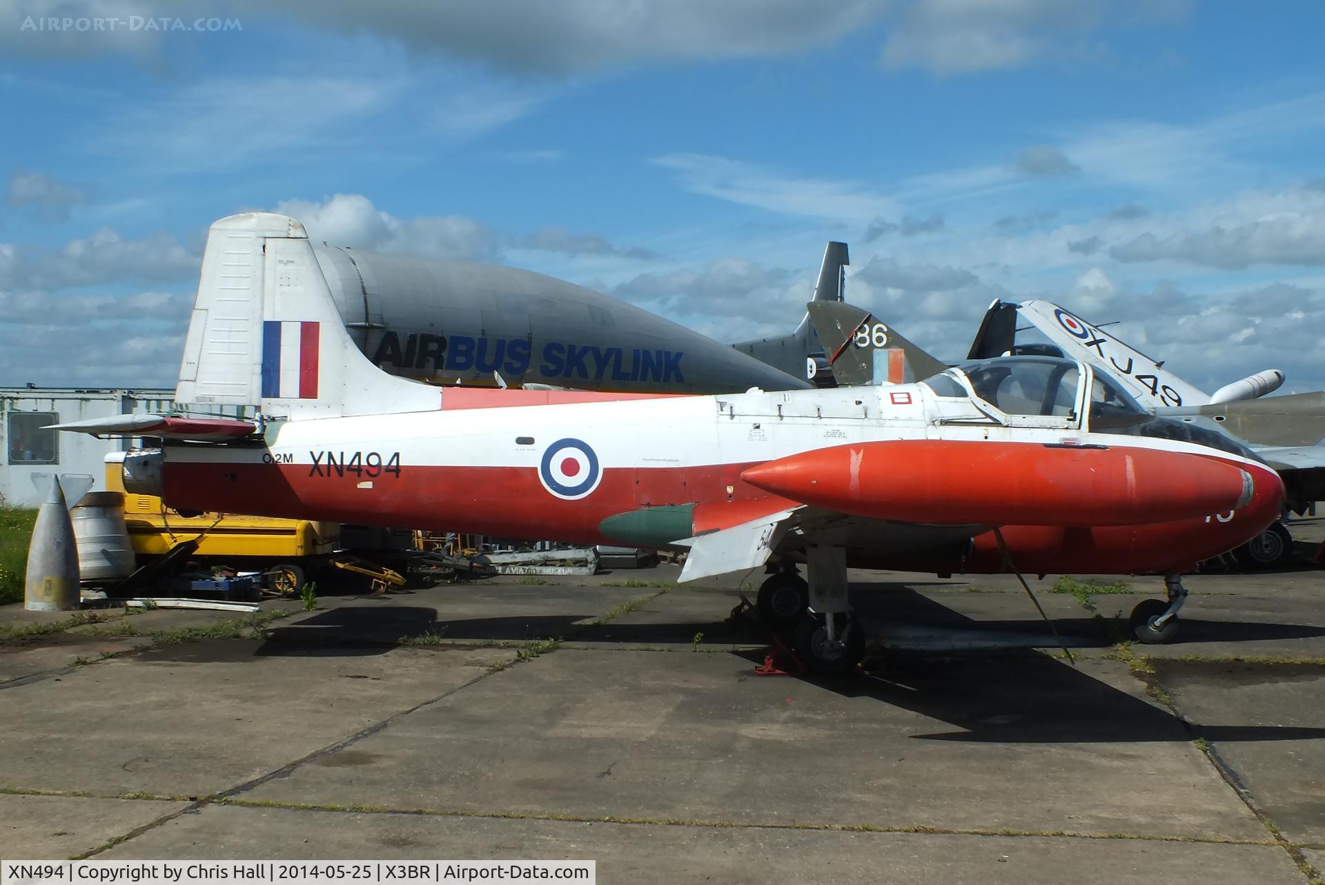 XN494, 1960 Hunting P-84 Jet Provost T.3A C/N PAC/W/10155, at the Cold War Jets Open Day 2014