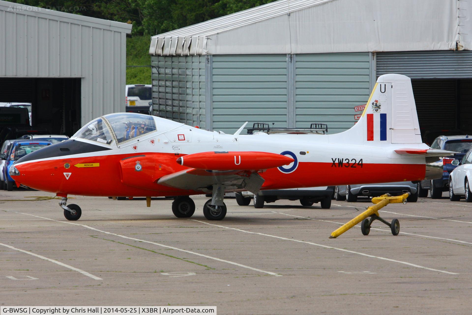 G-BWSG, 1970 BAC 84 Jet Provost T.5 C/N EEP/JP/988, visitor at the Cold War Jets Open Day 2014