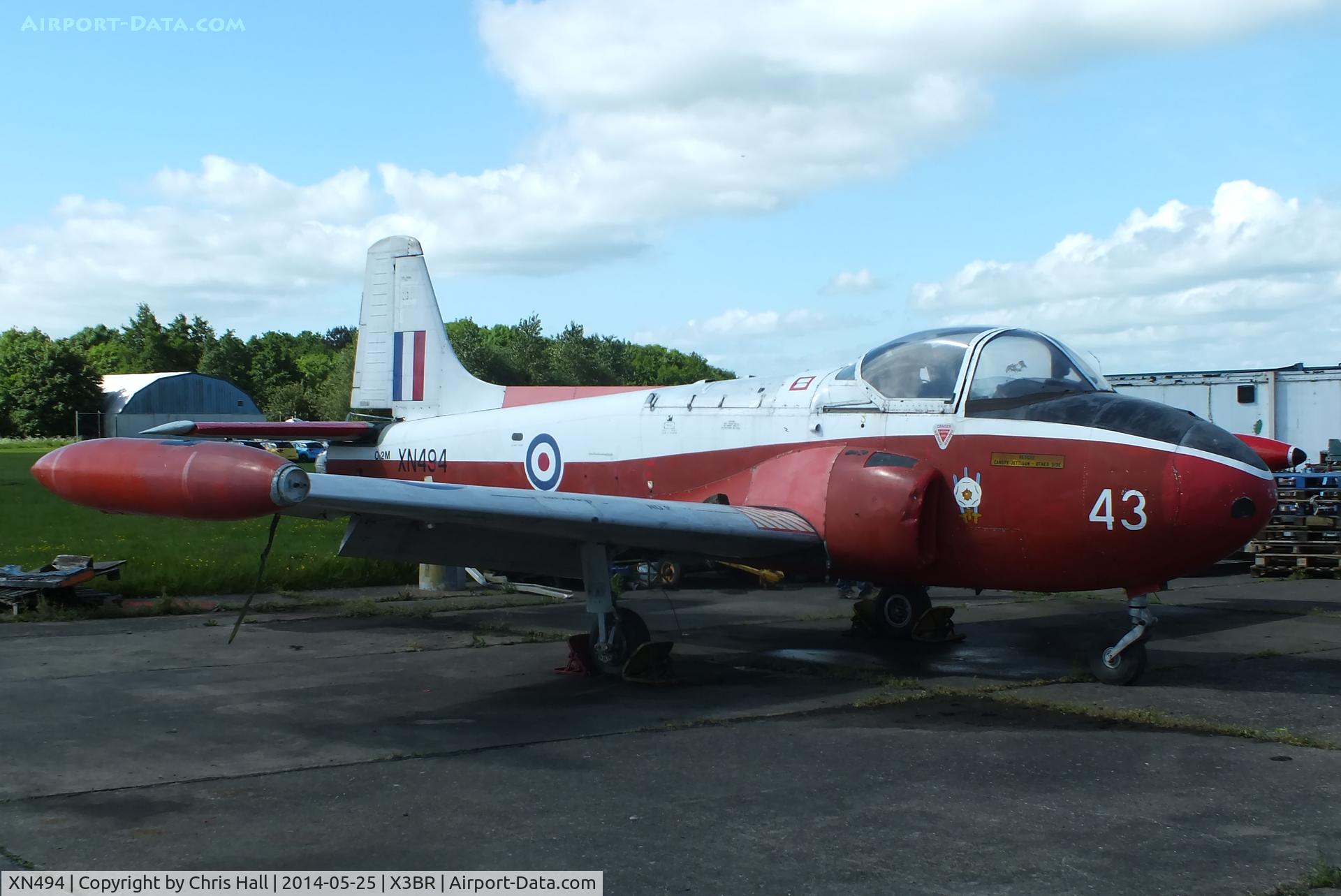 XN494, 1960 Hunting P-84 Jet Provost T.3A C/N PAC/W/10155, at the Cold War Jets Open Day 2014
