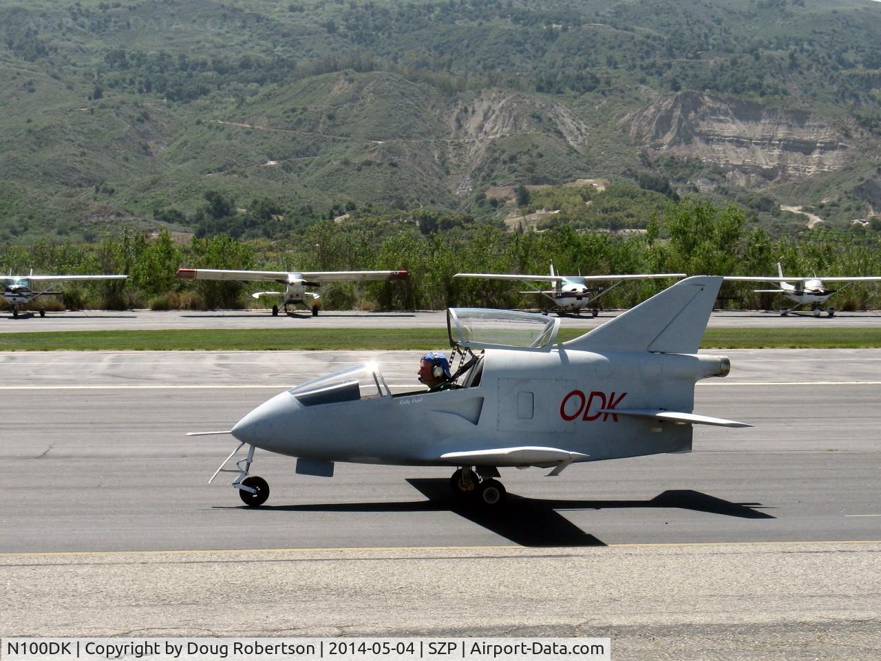 N100DK, 2012 Bede BD-5J C/N 001, 2012 Vogel KEDAN 1, Quantom Turbine TJ-100 Turbojet, 265 lbs max thrust, Experimental class, taxi to Rwy 22