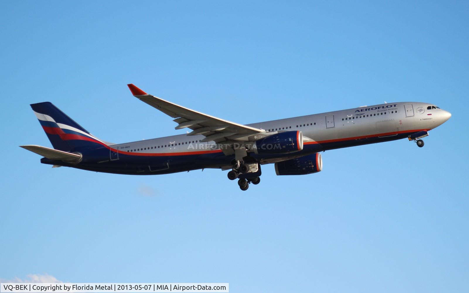 VQ-BEK, 2009 Airbus A330-343 C/N 1077, Aeroflot A330-300