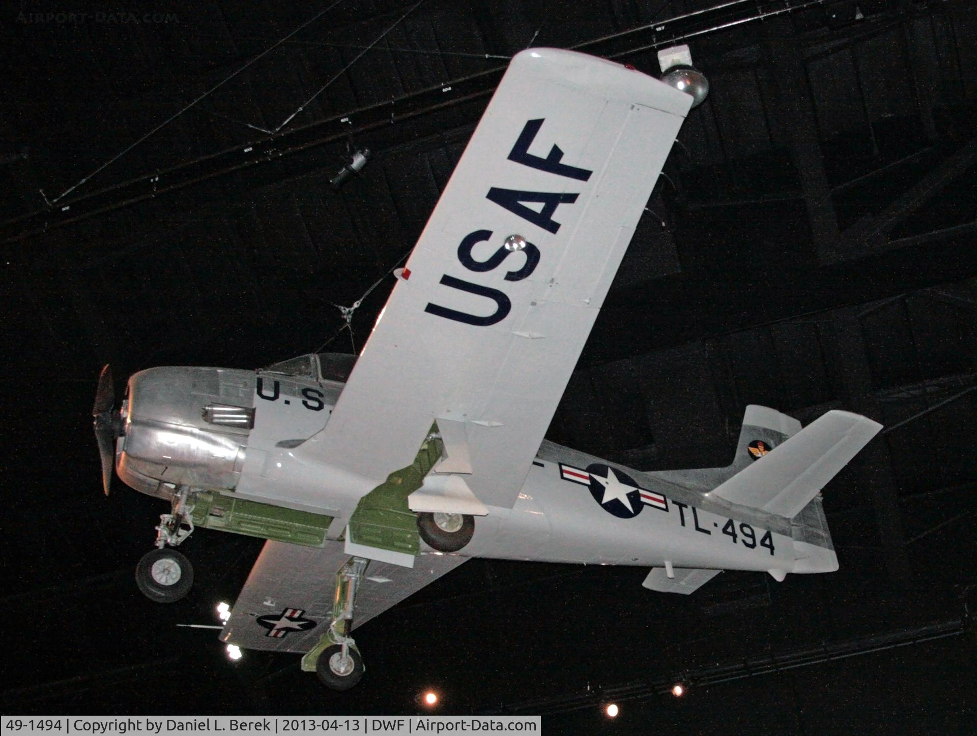 49-1494, 1950 North American T-28A Trojan C/N 159-6, The T-28A replaced the smaller Beech T-34 Mentor; in turn, it was superseded by the Cessna Tweety Bird.