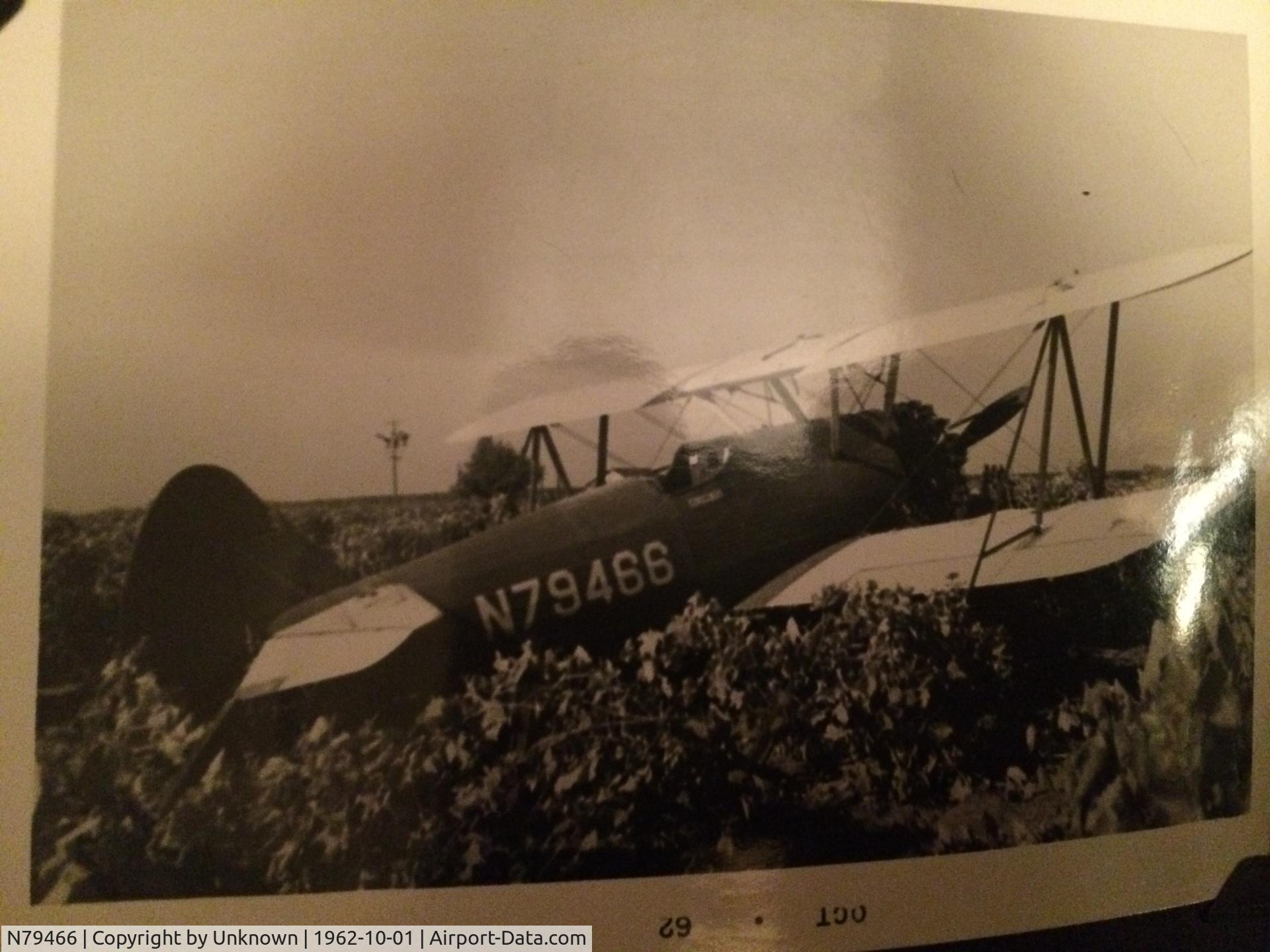 N79466, 1941 Boeing A75N1(PT17) C/N 75-3037, Photo found in family photo album.