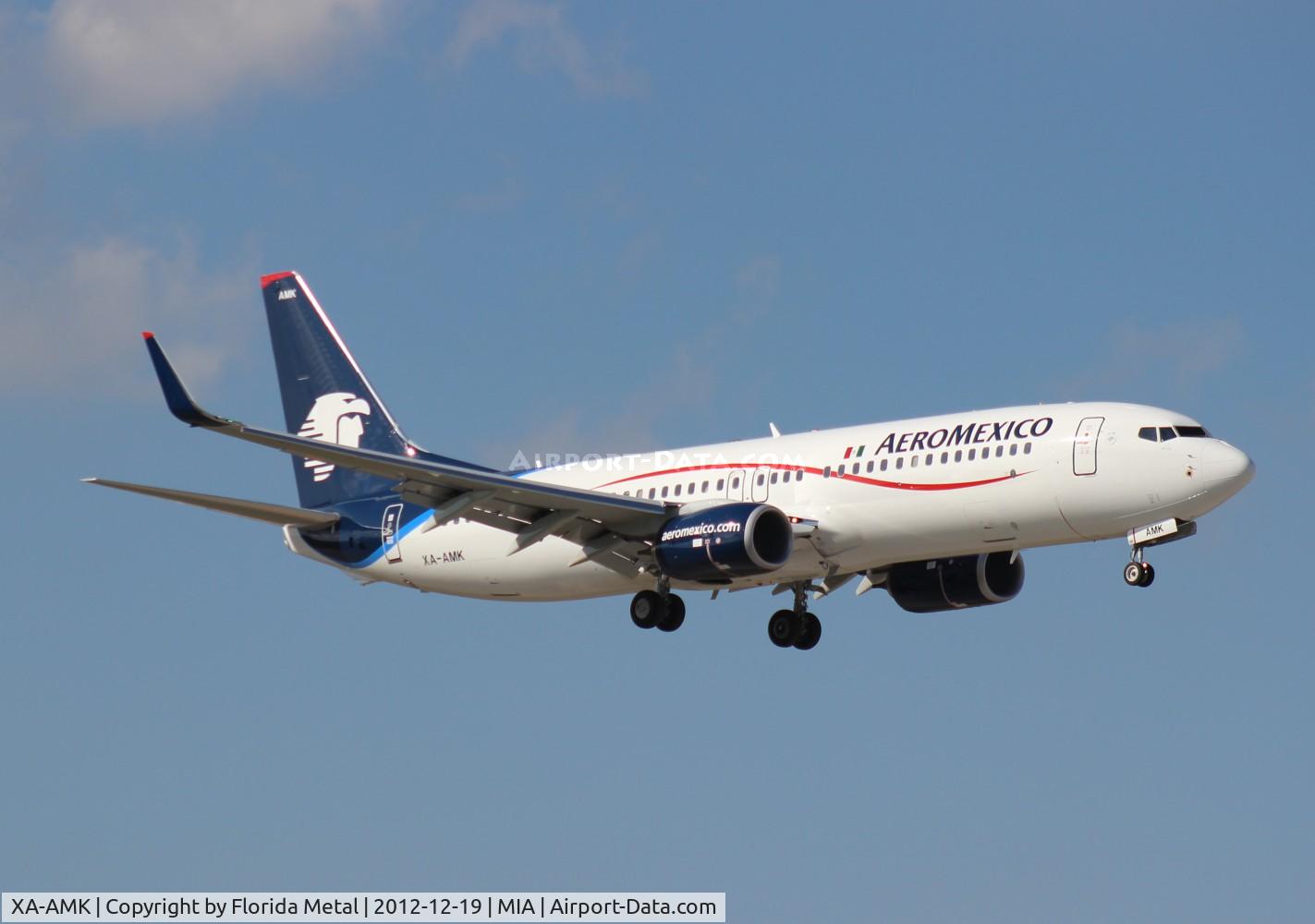 XA-AMK, 2012 Boeing 737-852 C/N 36702, Aeromexico 737-800