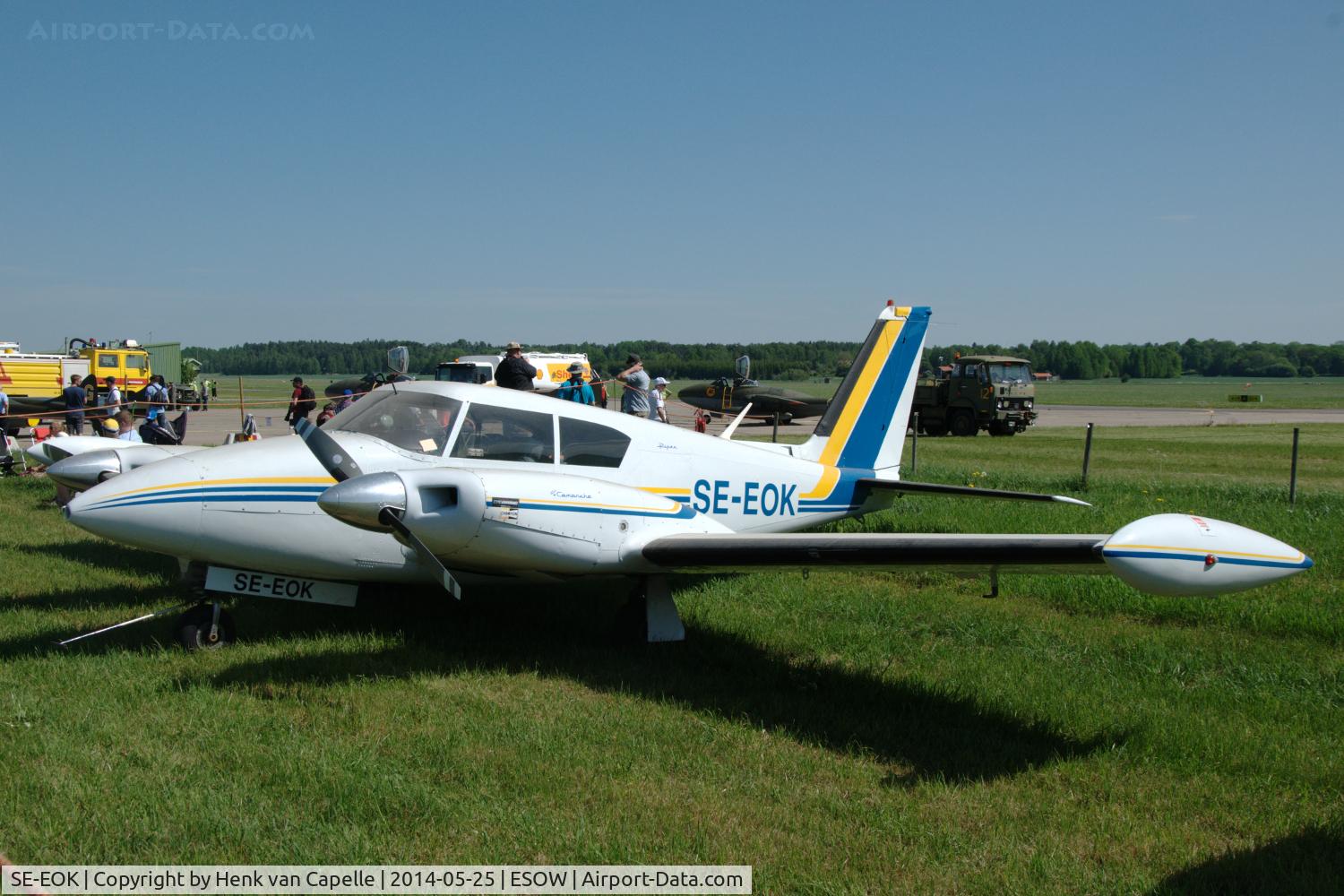 SE-EOK, 1963 Piper PA-30-160 Twin Comanche C/N 30-157, Twin Comanche parked at Västerås Hässlö airport, Sweden.