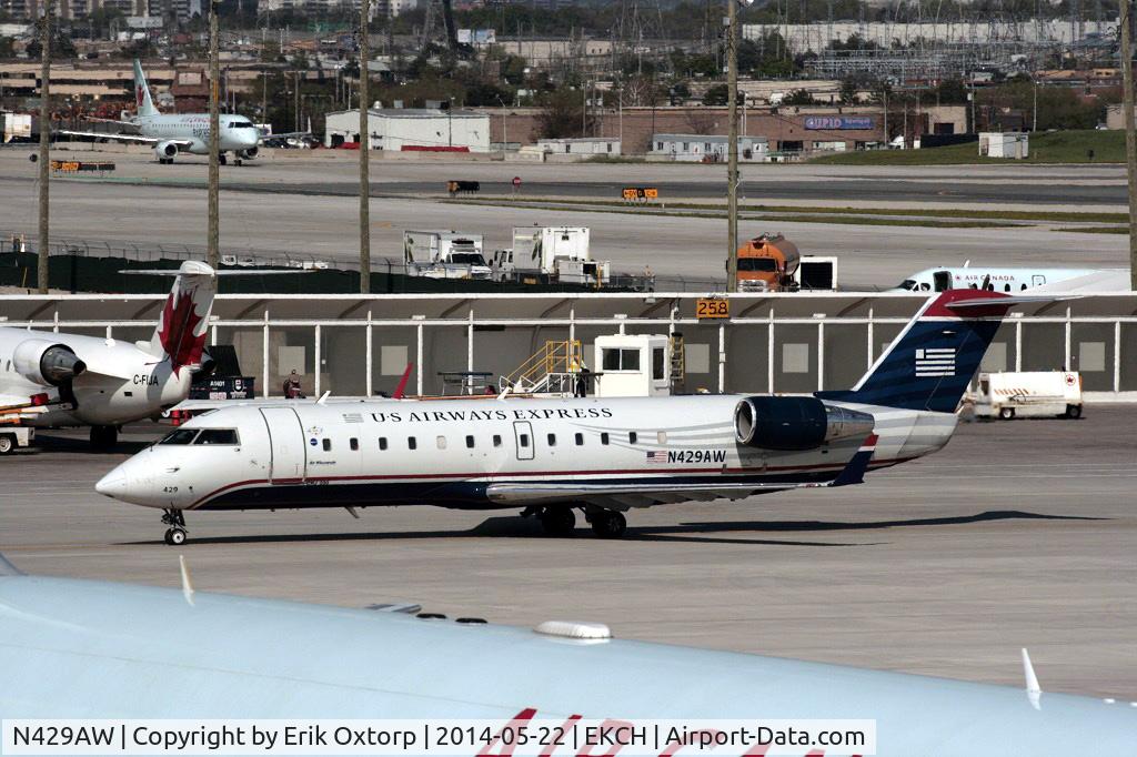 N429AW, 2002 Bombardier CRJ-200LR (CL-600-2B19) C/N 7711, N429AW in YYZ
