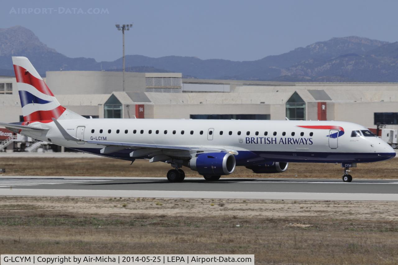 G-LCYM, 2010 Embraer 190SR (ERJ-190-100SR) C/N 19000351, BA CityFlyer