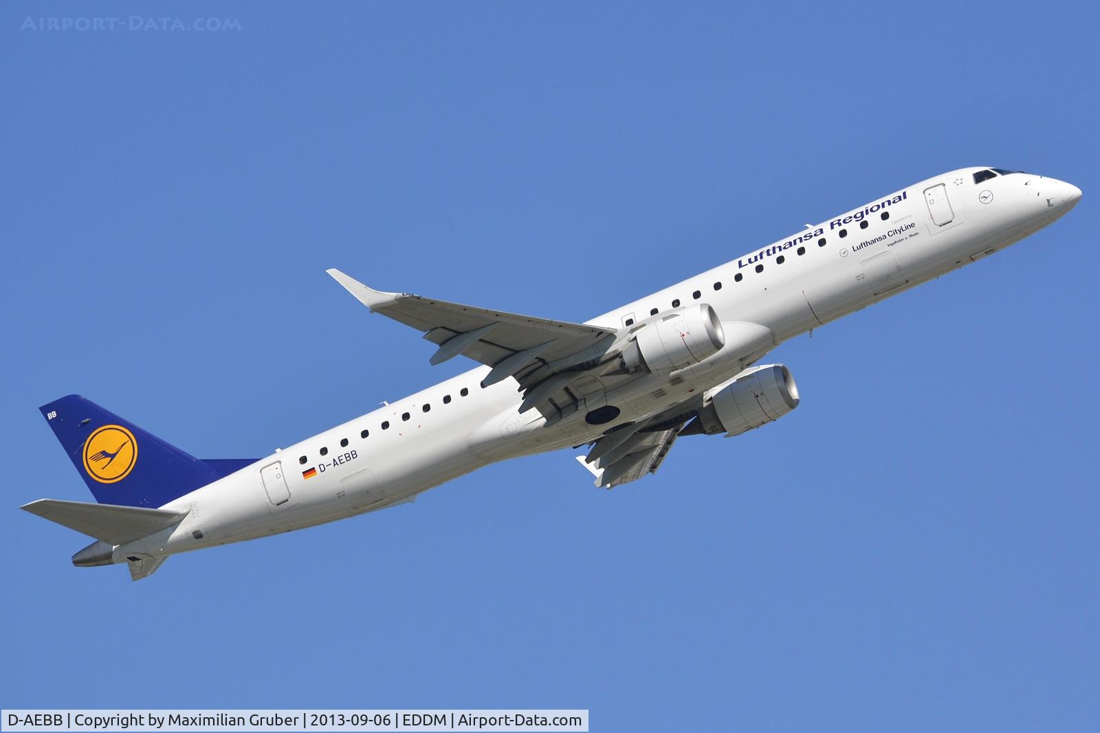 D-AEBB, 2009 Embraer 195LR (ERJ-190-200LR) C/N 19000316, Lufthansa CityLine