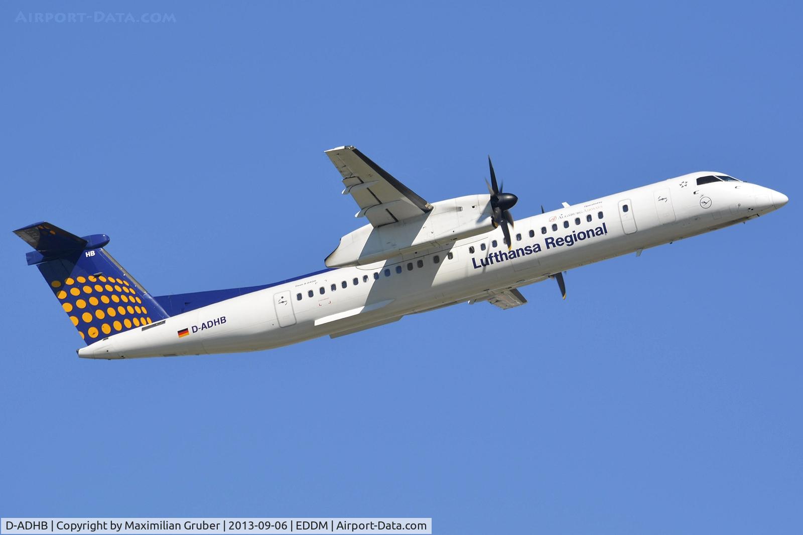 D-ADHB, 2001 De Havilland Canada DHC-8-402Q Dash 8 C/N 4029, Augsburg Airways