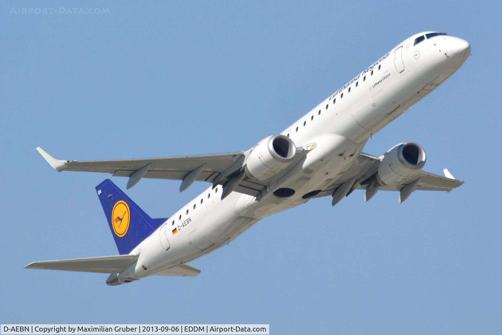 D-AEBN, 2012 Embraer 195LR (ERJ-190-200LR) C/N 19000532, Lufthansa CityLine