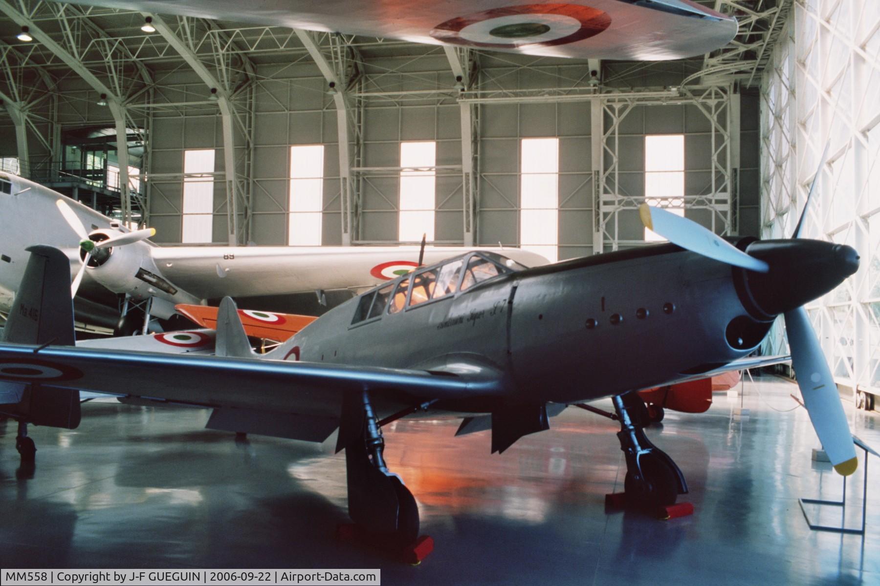 MM558, 1951 SAI Societa Aeronautica Italiana Ambrosini S-7 Super C/N 2, MM558 with Alfa-Romeo 121RC14 engine (350 hp) and thin wings on display at Vigna di Valle museum.