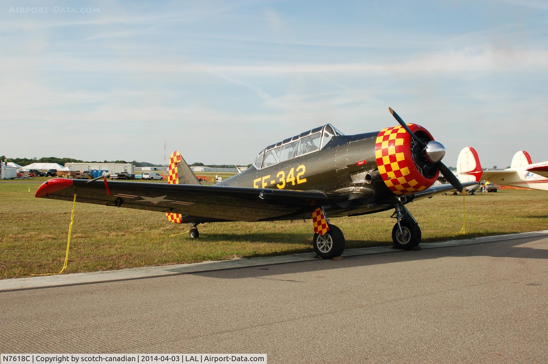 N7618C, 1949 North American AT-6G Texan C/N 168-529 (49-3405), 1949 North American AT-6G, N7618C, at 2014 Sun n Fun, Lakeland Linder Regional Airport, Lakeland, FL