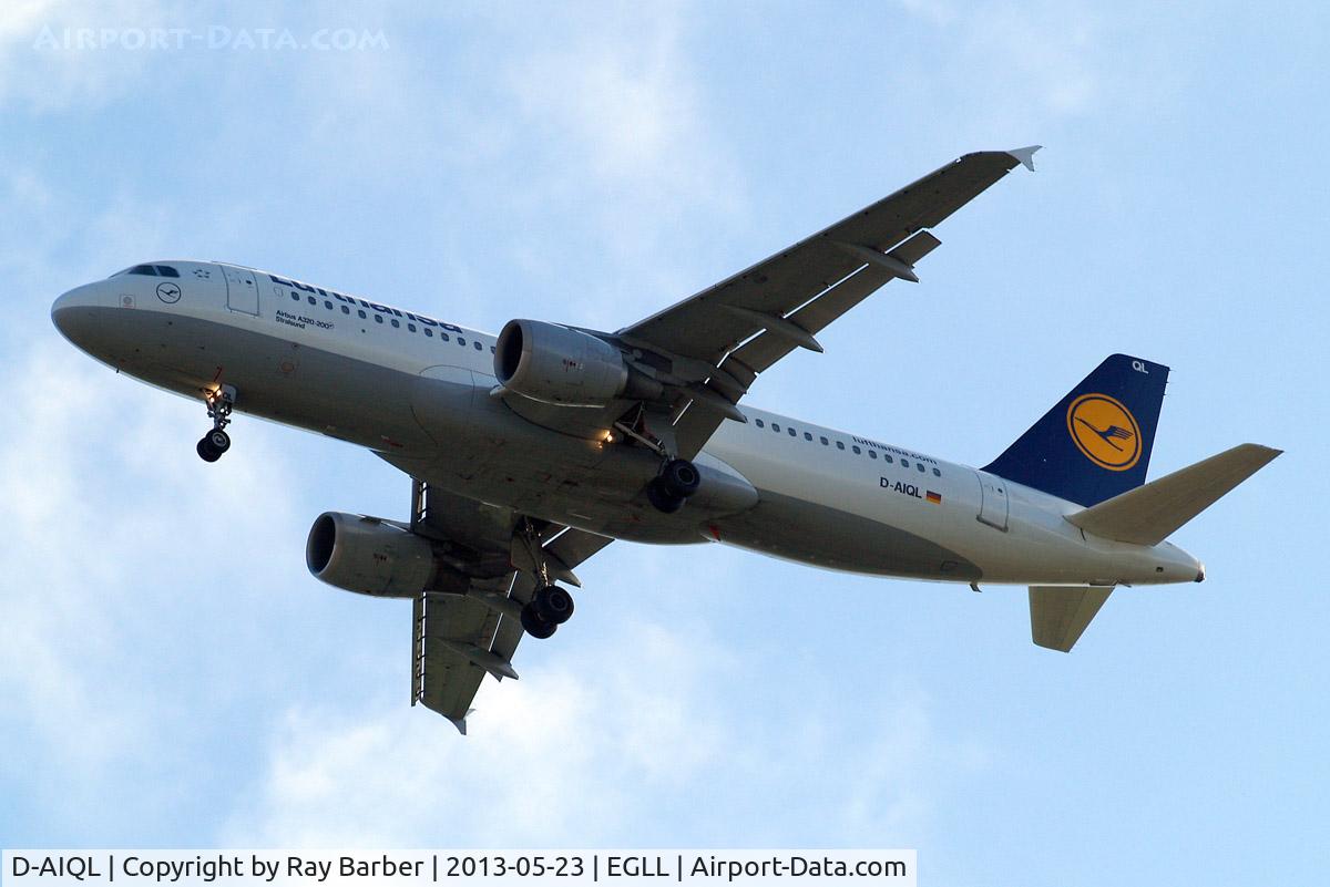 D-AIQL, 1991 Airbus A320-211 C/N 0267, Airbus A320-211 [0267] (Lufthansa) Home~G 23/05/2013. On approach 27R.