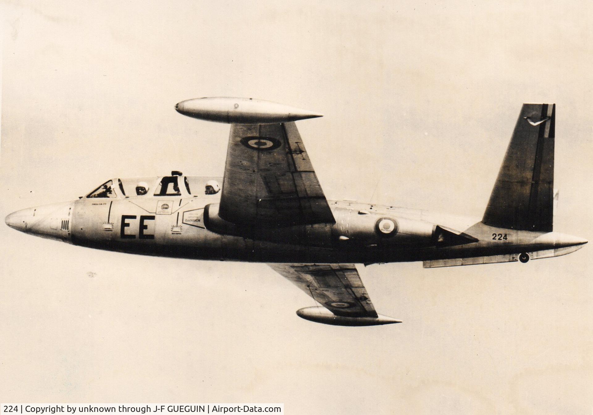 224, Fouga CM-170 Magister C/N 224, CM 170 Magister n° 224.