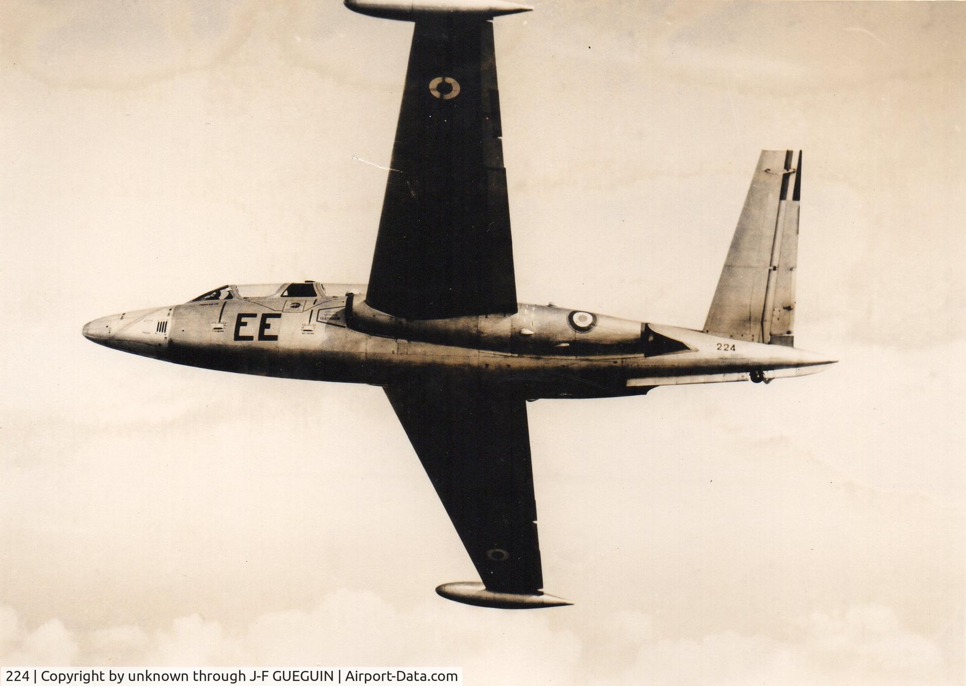 224, Fouga CM-170 Magister C/N 224, CM 170 Magister n° 224 in flight.