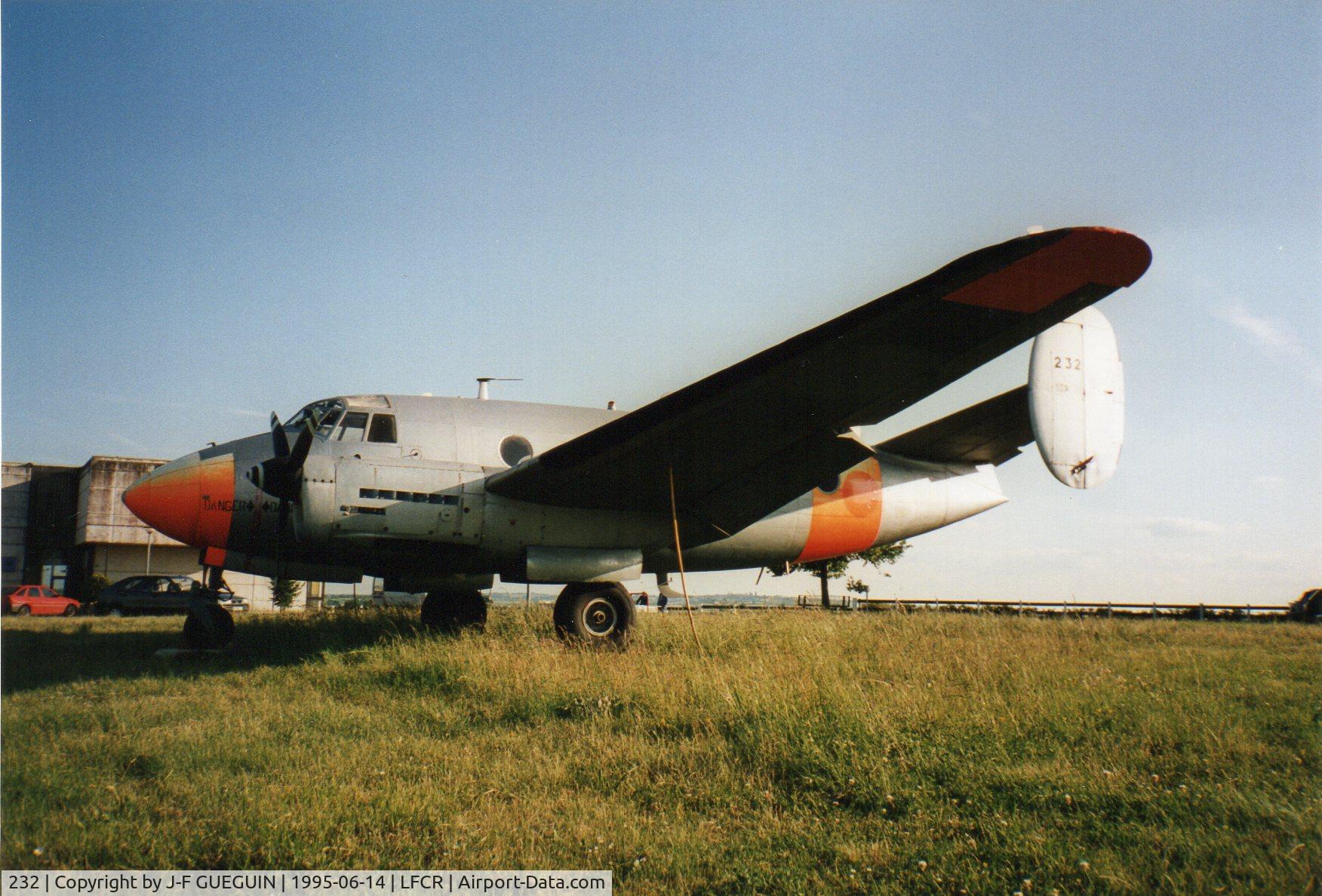 232, Dassault MD-312 Flamant C/N 232, profile of MD-312 Flamant n° 232 parked at Rodez Marcillac airport.