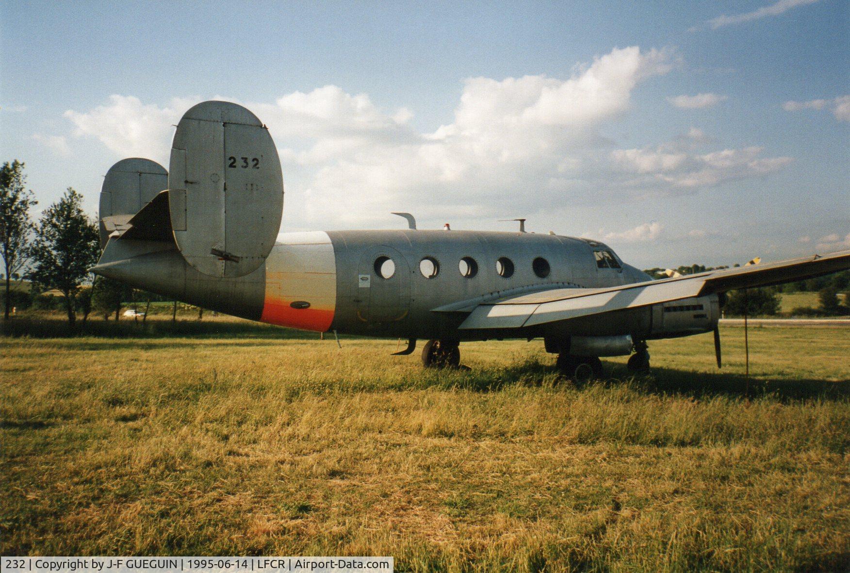 232, Dassault MD-312 Flamant C/N 232, MD-312 Flamant n° 232 parked at Rodez Marcillac airport.