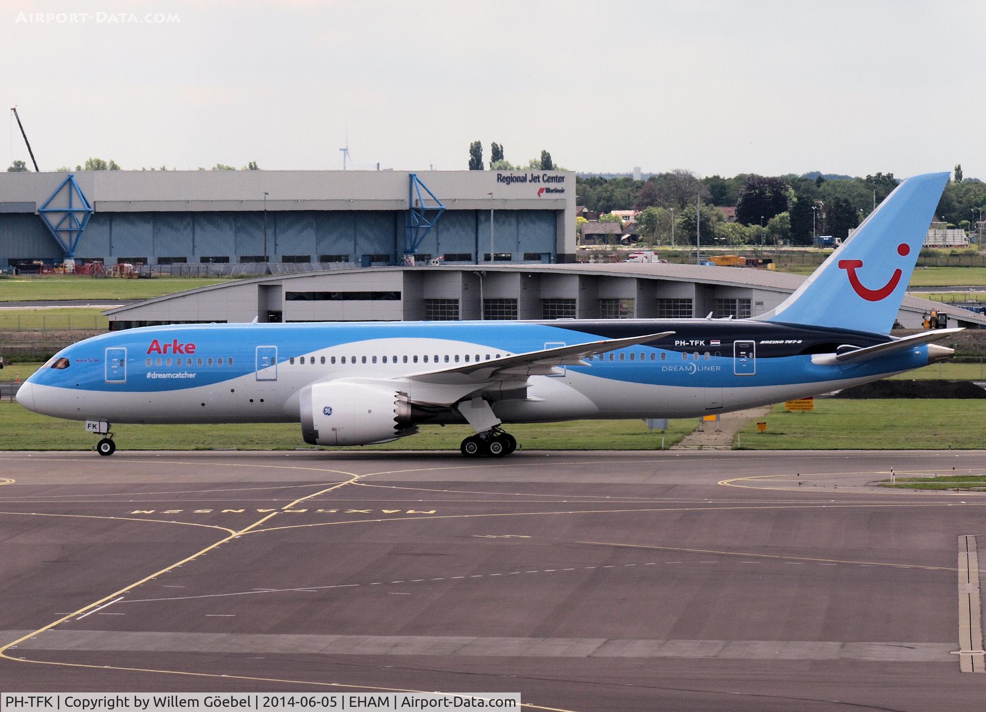 PH-TFK, 2014 Boeing 787-8 Dreamliner Dreamliner C/N 36427, Arrival on his first flight on Schiphol Airport