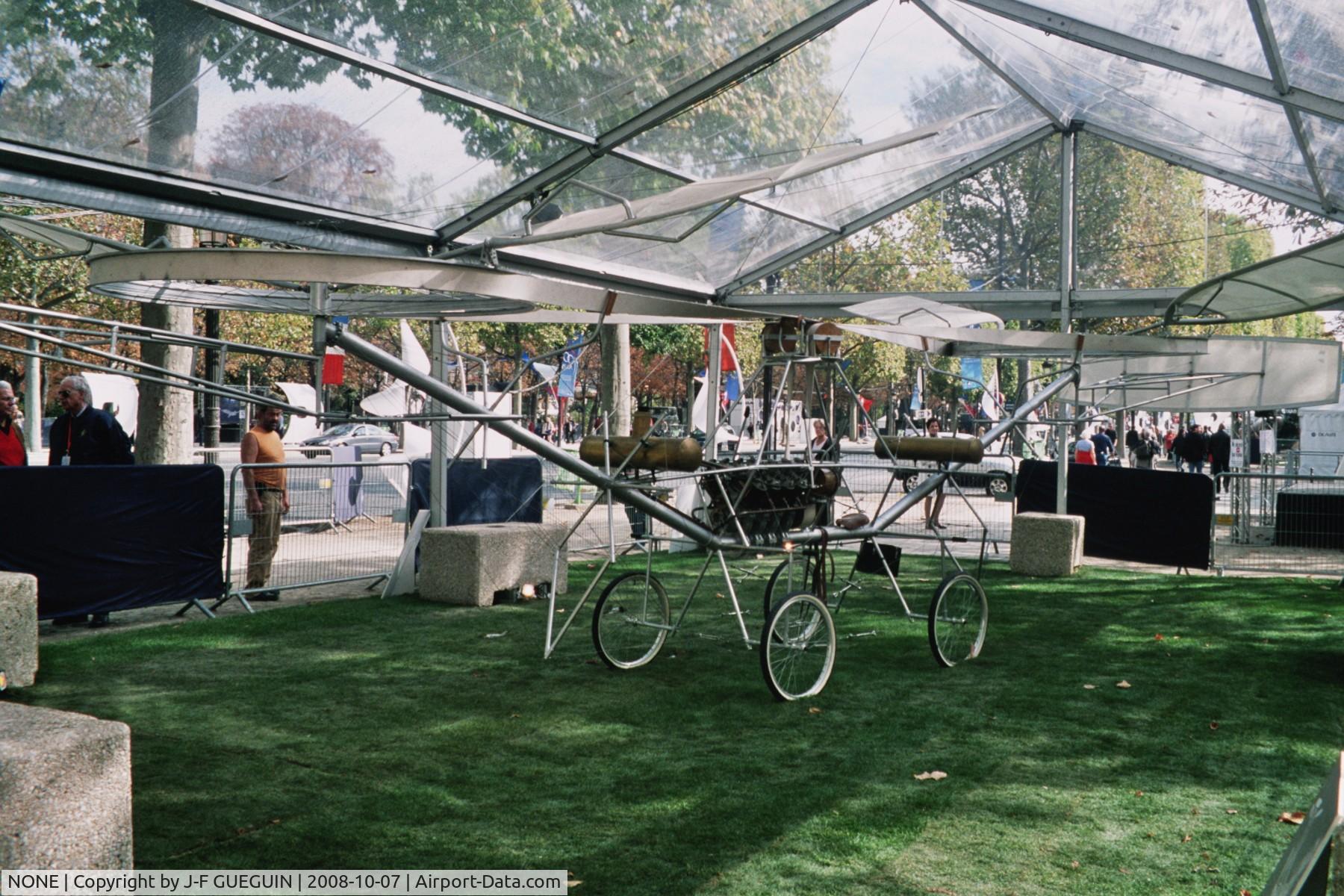 NONE, Paul Cornu helicopter replica C/N none, On display at Paris-Champs Elysées for the exhibition 