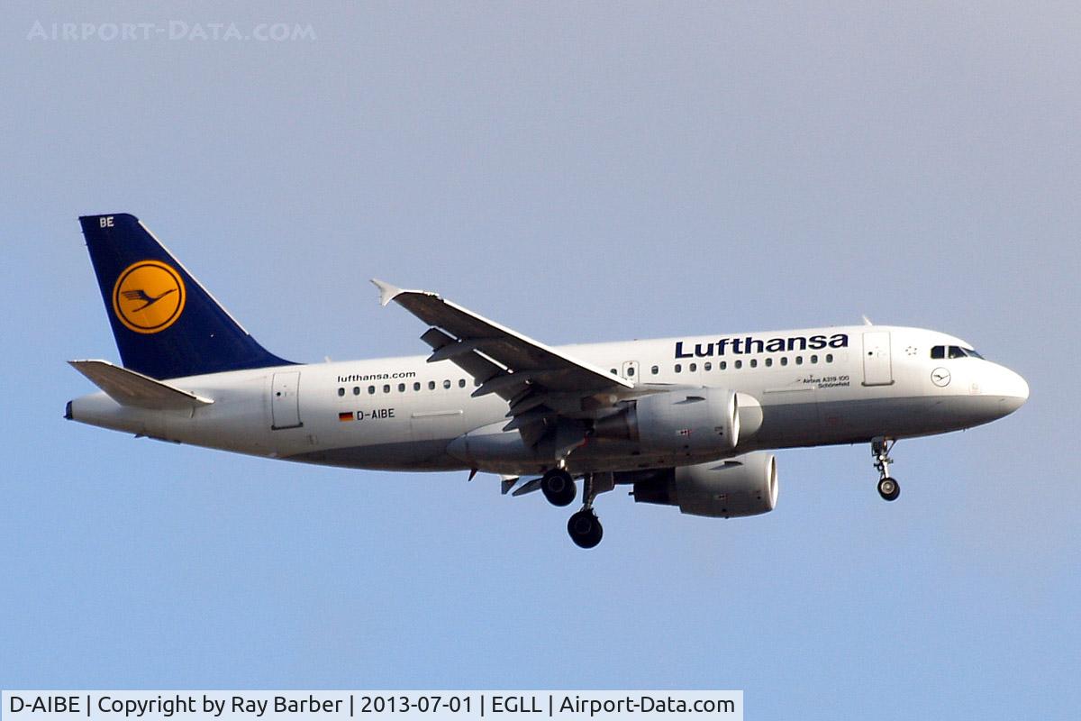 D-AIBE, 2010 Airbus A319-112 C/N 4511, Airbus A319-112 [4511] (Lufthansa) Home~G 01/07/2013. On approach 27L.
