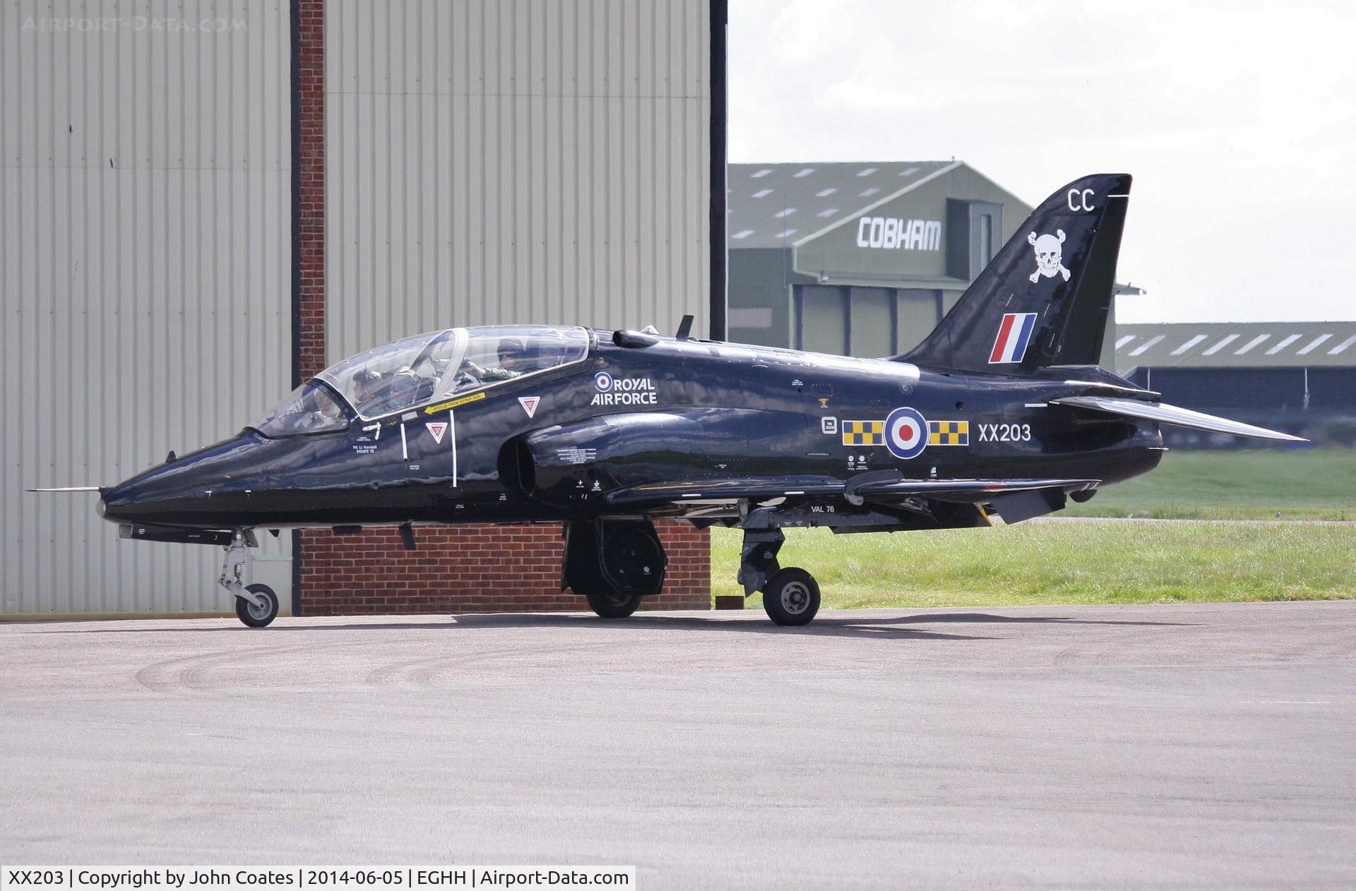 XX203, 1978 Hawker Siddeley Hawk T.1A C/N 050/312050, CC arriving at Signatures