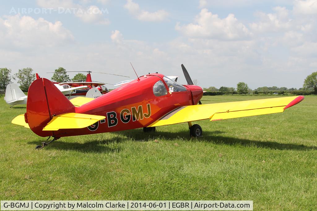 G-BGMJ, 1952 Gardan GY-201 Minicab C/N 12, Gardan GY-201 Minicab at The Real Aeroplane Club's Biplane and Open Cockpit Fly-In, Breighton Airfield, June 1st 2014.