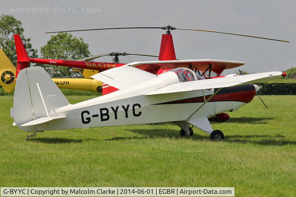 G-BYYC, 2000 Hapi Cygnet SF-2A C/N PFA 182-12311, Hapi Cygnet SF-2A at The Real Aeroplane Company's Biplane and Open Cockpit Fly-In, Breighton Airfield, June 1st 2014.