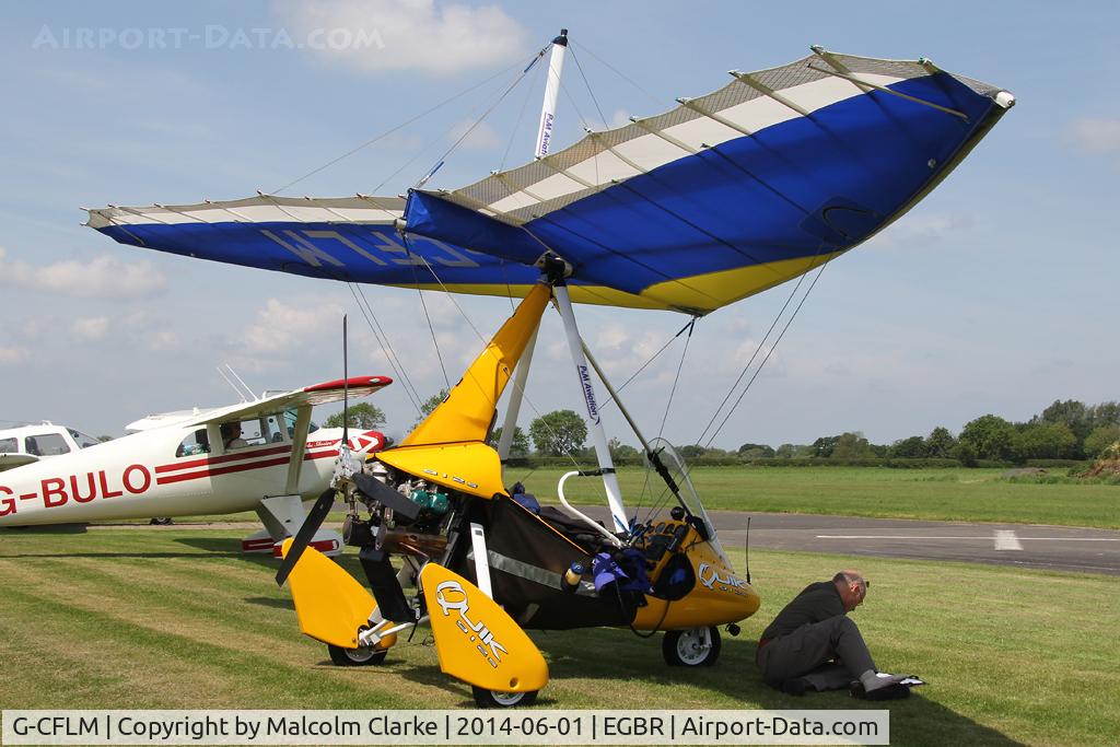 G-CFLM, 2008 Mainair Pegasus Quik C/N 8399, Mainair Pegasus Quik at The Real Aeroplane Club's Biplane and Open Cockpit Fly-In, Breighton Airfield, June 1st 2014.