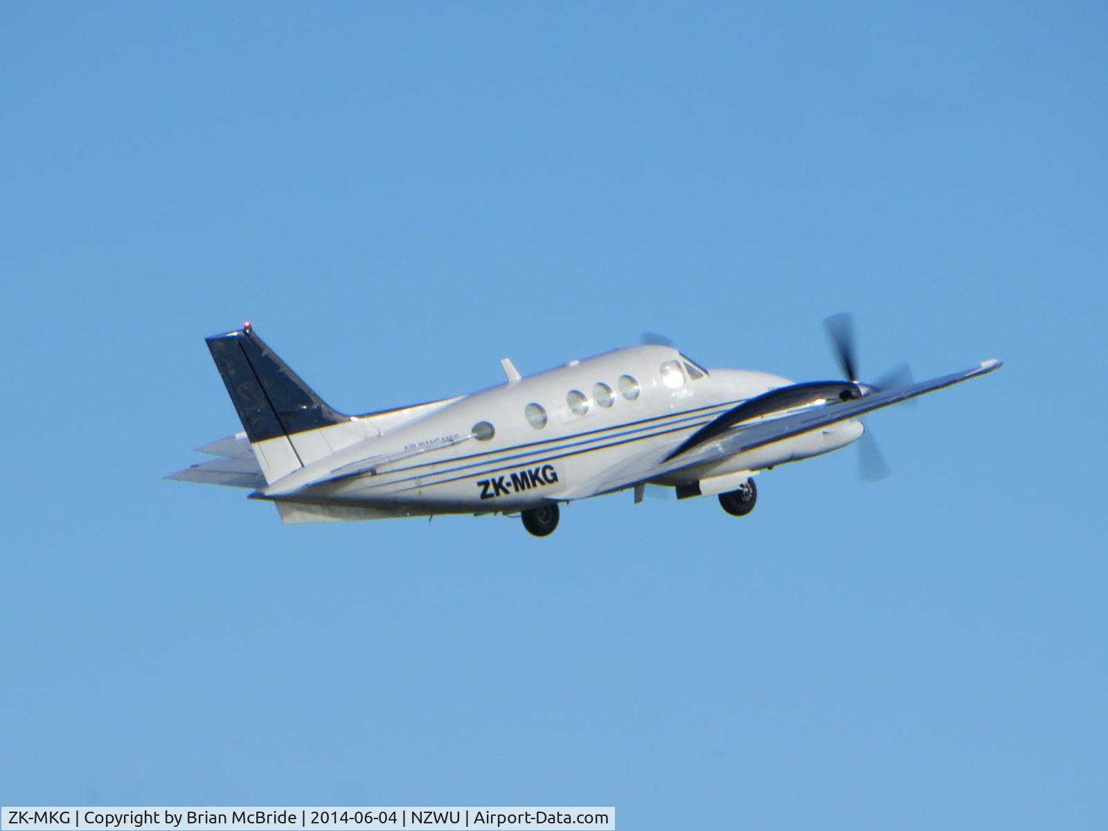 ZK-MKG, 1994 Beech C90A King Air C/N LJ-1367, Air Wanganui. Beech C90A King Air. ZK-MKG cn LJ-1367. Wanganui (WAG NZWU). Image © Brian McBride. 04 June 2014