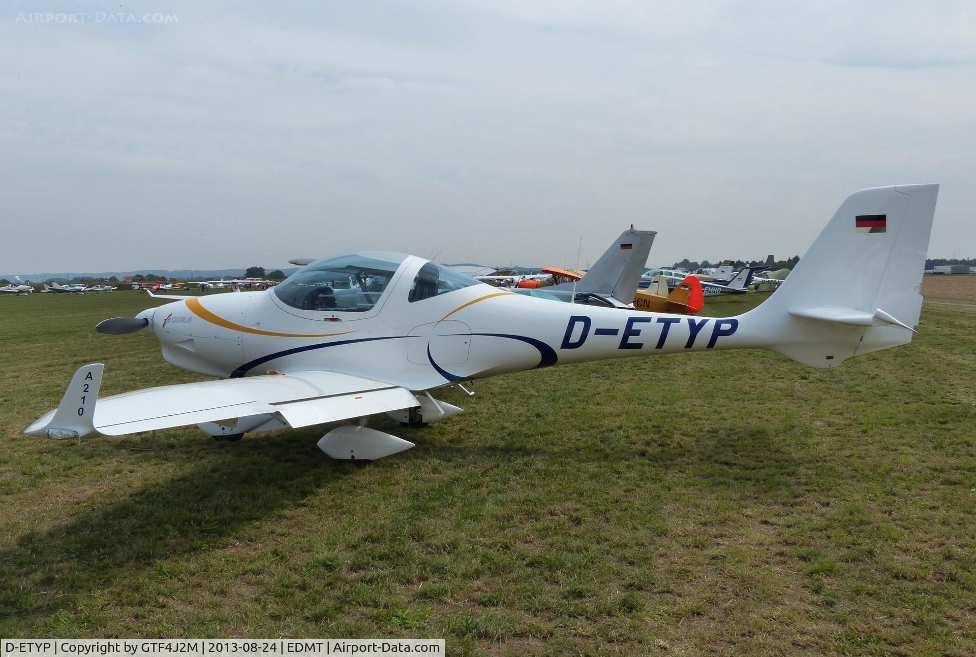 D-ETYP, Aquila A210 (AT01) C/N AT01-246, D-ETYP at Tannheim 24.8.13