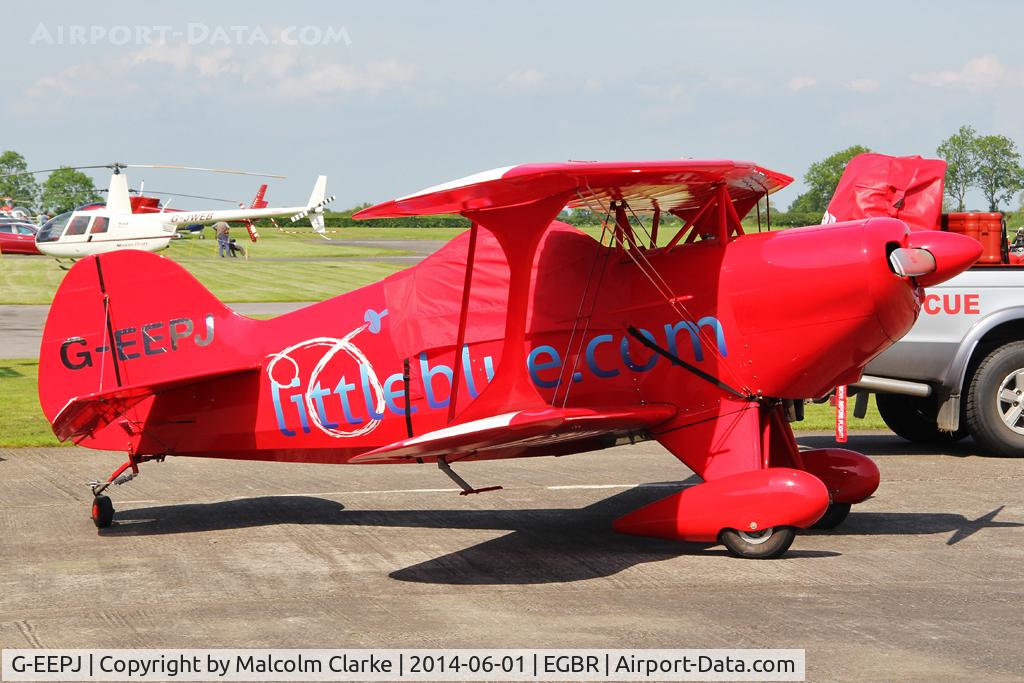 G-EEPJ, 1991 Pitts S-1S Special C/N PFA 009-11557, Pitts S-1S Special at The Real Aeroplane Club's Biplane and Open Cockpit Fly-In, Breighton Airfield, June 1st 2014.