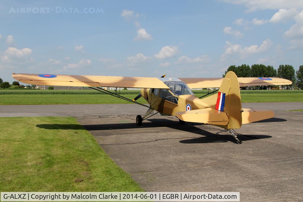 G-ALXZ, 1944 Taylorcraft Auster Mk.5/150 C/N 1082, Taylorcraft Auster Mk.5/150 at The Real Aeroplane Club's Biplane and Open Cockpit Fly-In, Breighton Airfield, June 1st 2014.