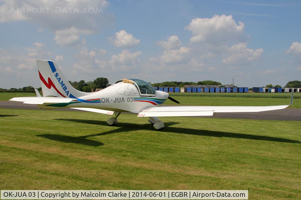 OK-JUA 03, Urban Air UFM-10 Samba C/N Not found OK-JUA 03, Urban Air UFM-10 Samba at The Real Aeroplane Club's Biplane and Open Cockpit Fly-In, Breighton Airfield, June 1st 2014.
