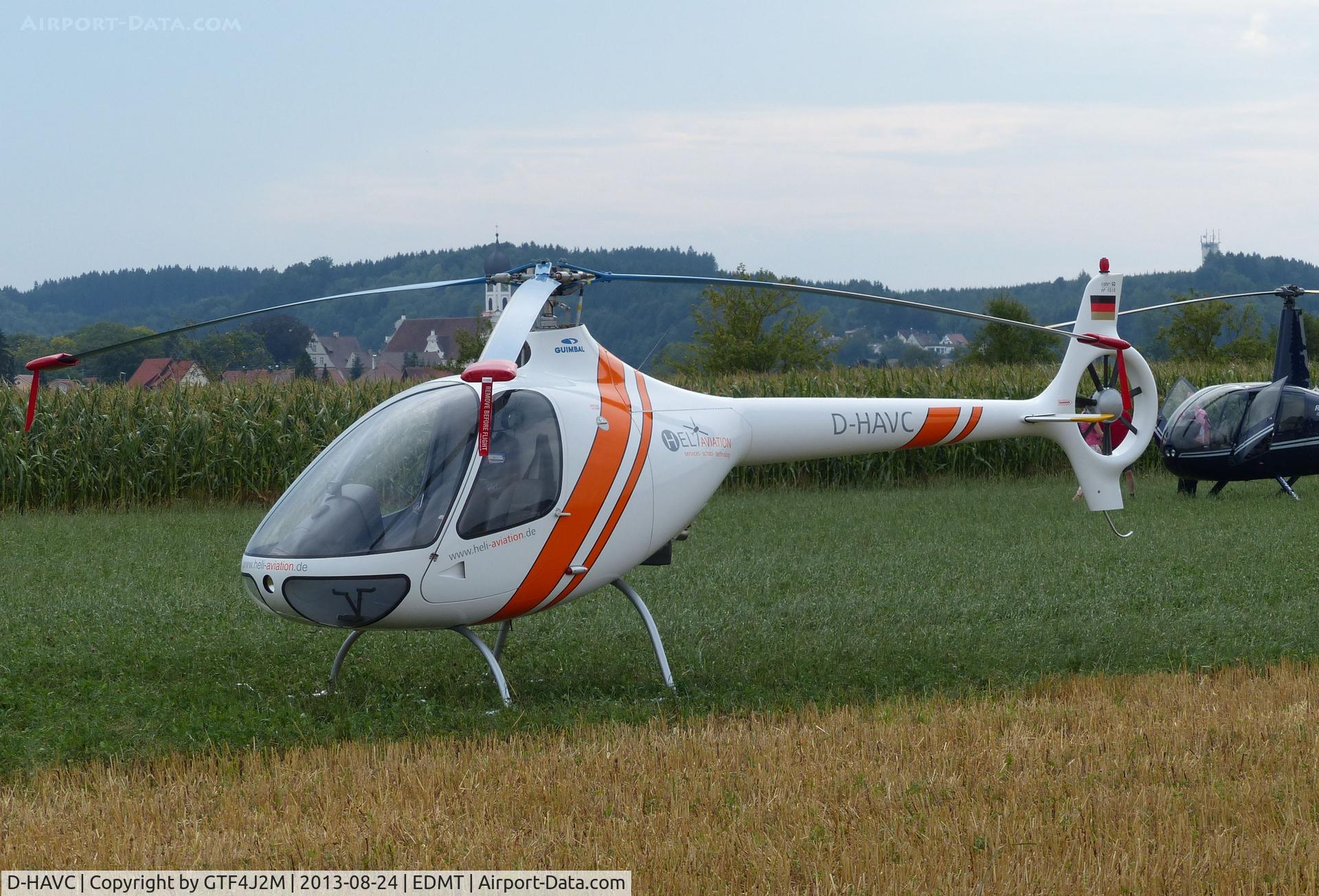 D-HAVC, 2010 Guimbal Cabri G2 C/N 1015, D-HAVC at Tannheim 24.8.13