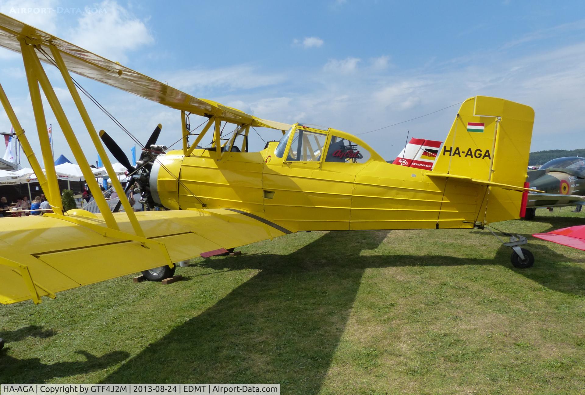 HA-AGA, 1975 Grumman-Schweizer G-164A C/N 1554, HA-AGA at Tannheim 24.8.13
