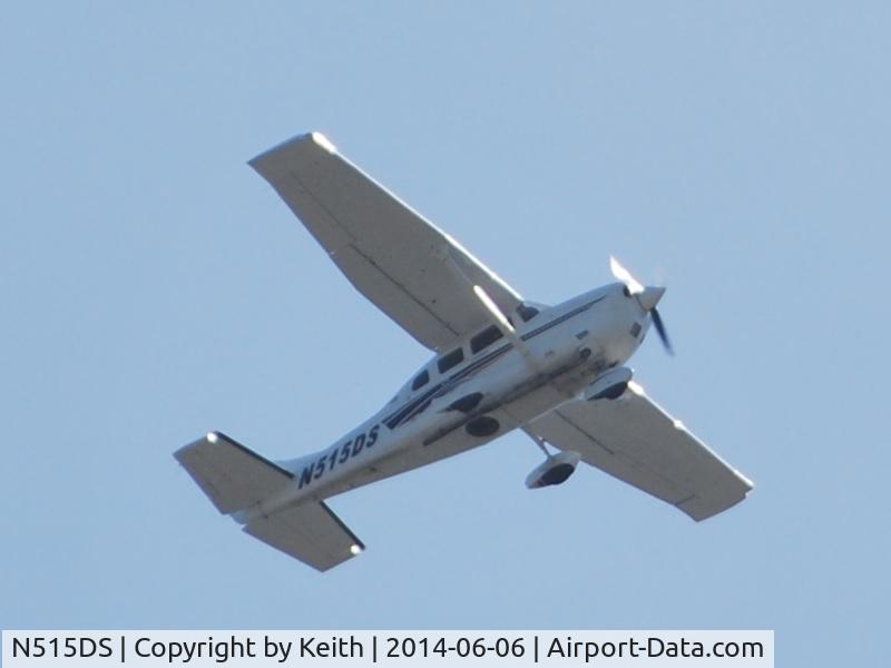 N515DS, 2000 Cessna T206H Turbo Stationair C/N T20608179, Flying over my house.