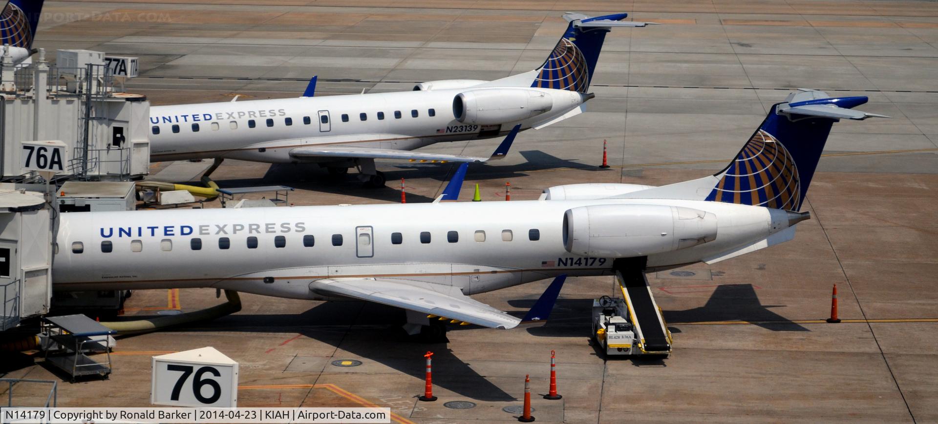 N14179, 2005 Embraer ERJ-145XR (EMB-145XR) C/N 14500896, At the gate Houston