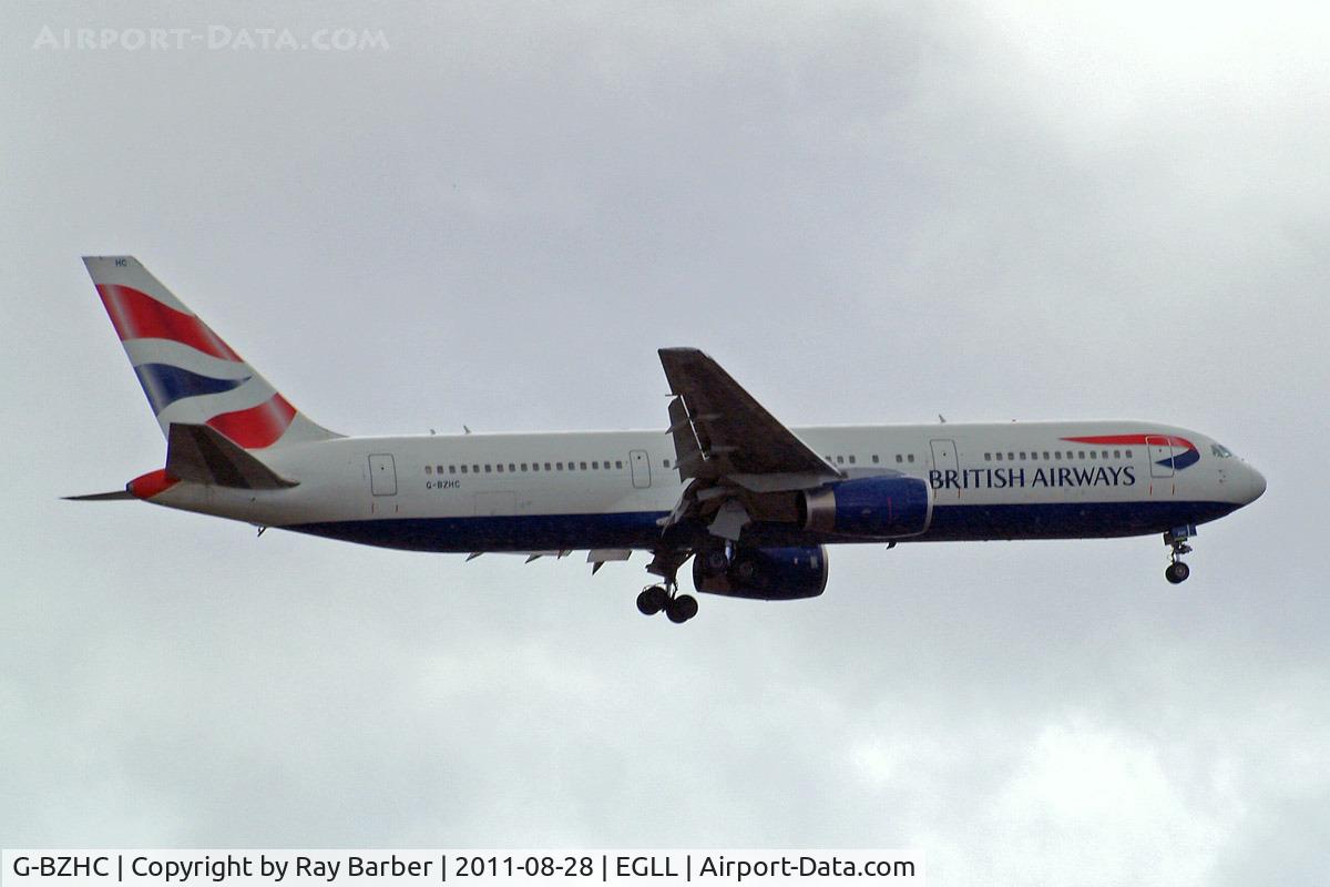 G-BZHC, 1998 Boeing 767-336 C/N 29232, Boeing 767-336ER [29232] Heathrow~G 28/08/2011. On approach 27L.