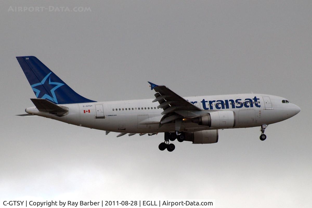 C-GTSY, 1988 Airbus A310-304 C/N 447, Airbus A310-304 [447] (Air Transat) Home~G 28/08/2011. On approach 27L.