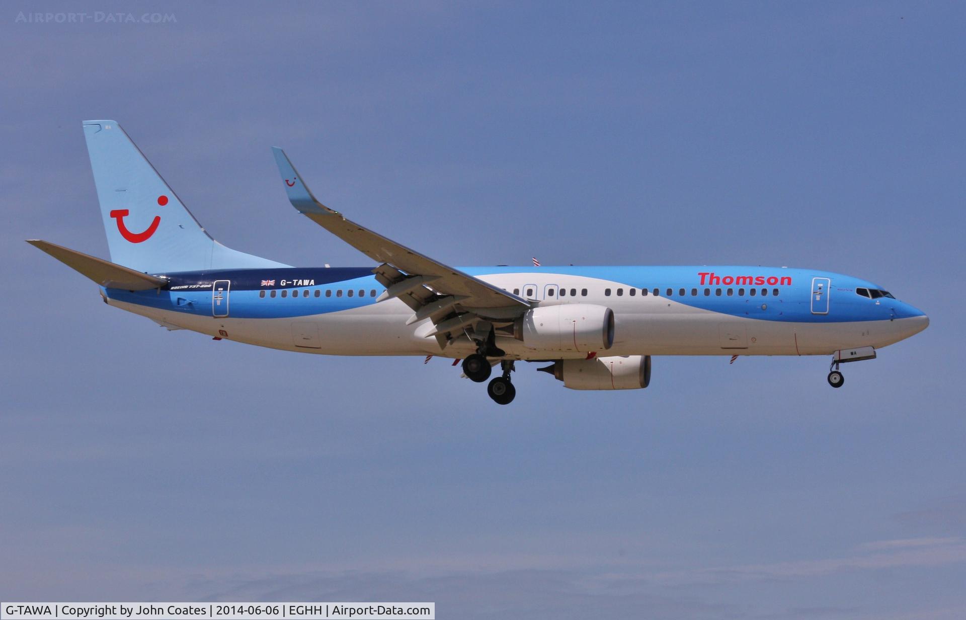 G-TAWA, 2012 Boeing 737-8K5 C/N 37264, Arriving 08