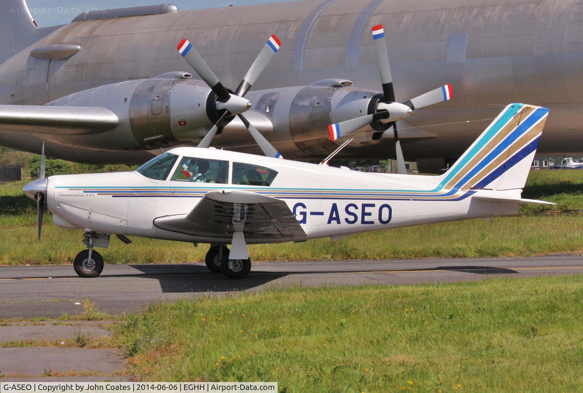 G-ASEO, 1962 Piper PA-24-250 Comanche C/N 24-3367, Taxiing home